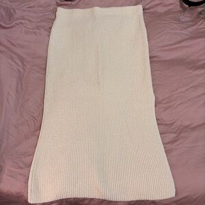 H&M Cream Maxi Knit Skirt